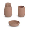 Vaso de cerámica moca para cepillos y brochas