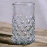 Vasos de vidrio soplado con burbujas transparentes