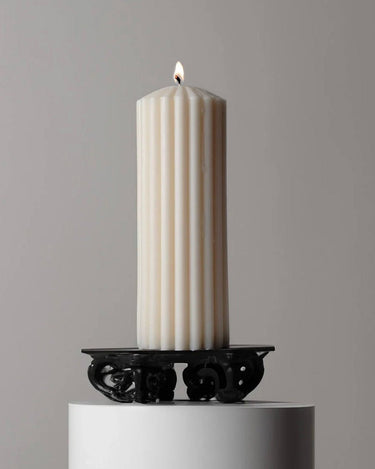 Vela grande decorativa con aroma cítrico