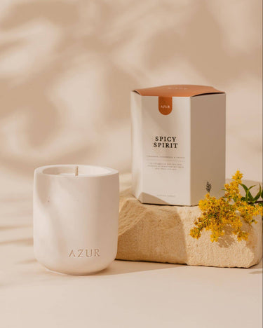 Velas naturales de soja y Aceites esenciales Spicy