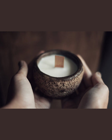 Velas decorativas artesanales para mesa natural