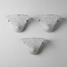 Set de tres apliques vintage de vidrio