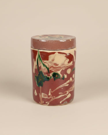 Frasco antiguo de terracota esmaltada