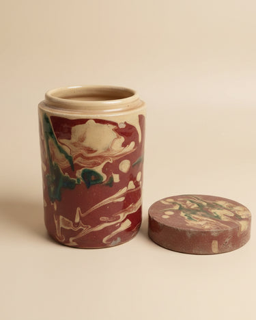 Frasco antiguo de terracota esmaltada · vista 3