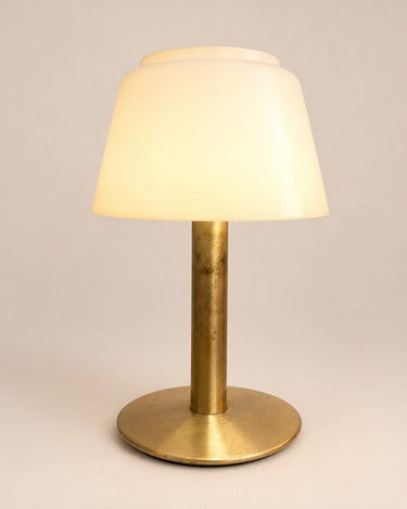 Lámpara vintage de latón y plexiglás