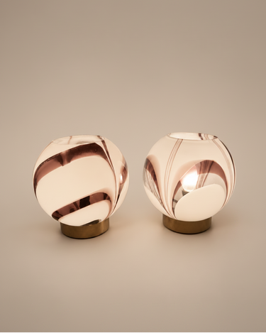 Pareja de lámparas vintage de vidrio de Murano · Matuta Home