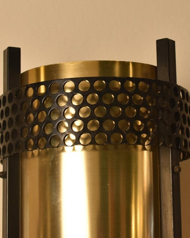 Paragüero vintage de metal dorado y negro · vista 4