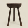 Taburete de ordeño vintage de madera