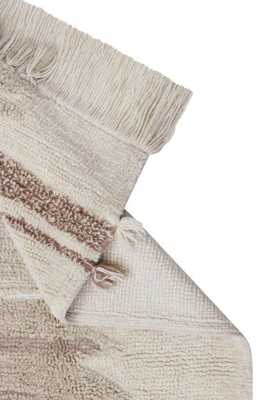 Alfombra Lavable de Lana Suf Natural Beige 140 x 200 cm