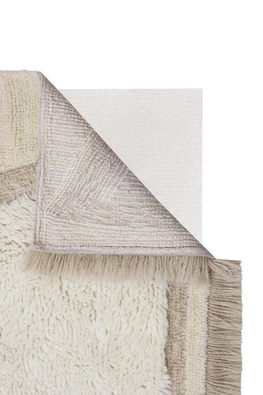 Alfombra Lavable de Lana Suf Natural Beige 140 x 200 cm