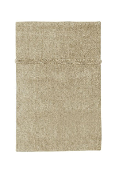 Alfombra lavable de lana Tundra beige de 80 × 140 cm